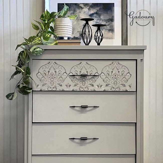 Large Decor Transfers® - Antique Damask | 24” x 35”, 2 sheets | Reduced Price | Redesign with Prima