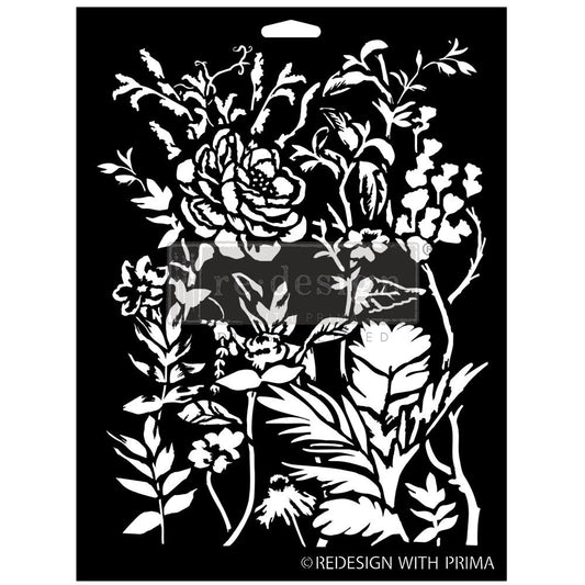 Decor Stencil - Cerulean Blooms | 1PC-Sheet, 9”x12” | Redesign with Prima