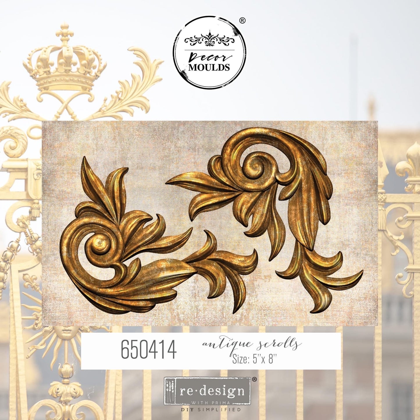 Decor Mould® - Antique Scrolls | 5”x8”x8mm | Redesign with Prima
