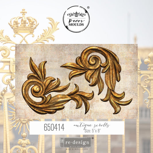 Decor Mould® - Antique Scrolls | 5”x8”x8mm | Redesign with Prima