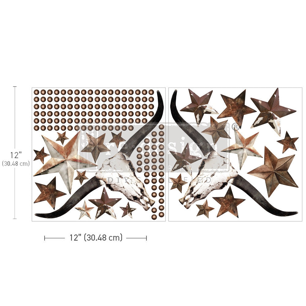 Maxi Decor Transfer® - Wild West Whispers | 12”x12” | Redesign with Prima