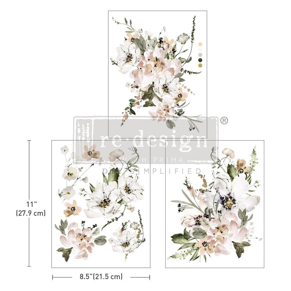 Middy Decor Transfers® - Pastels Artistry | 3 sheets, 8.5”x11”| Redesign with Prima