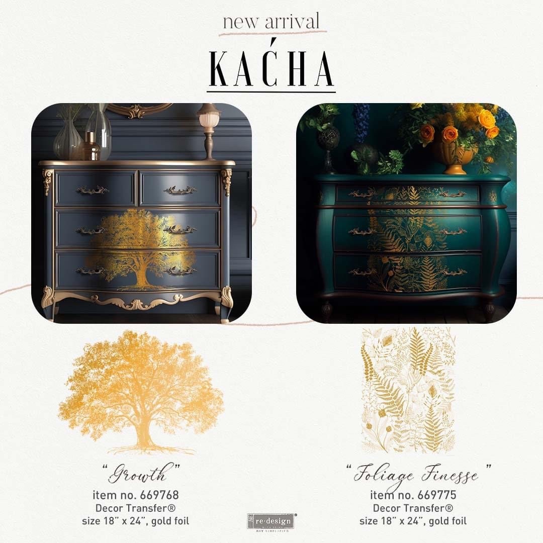 Large Decor Transfers® - Growth | Gold Foil | 18”x24” | Kacha | Redesign with Prima