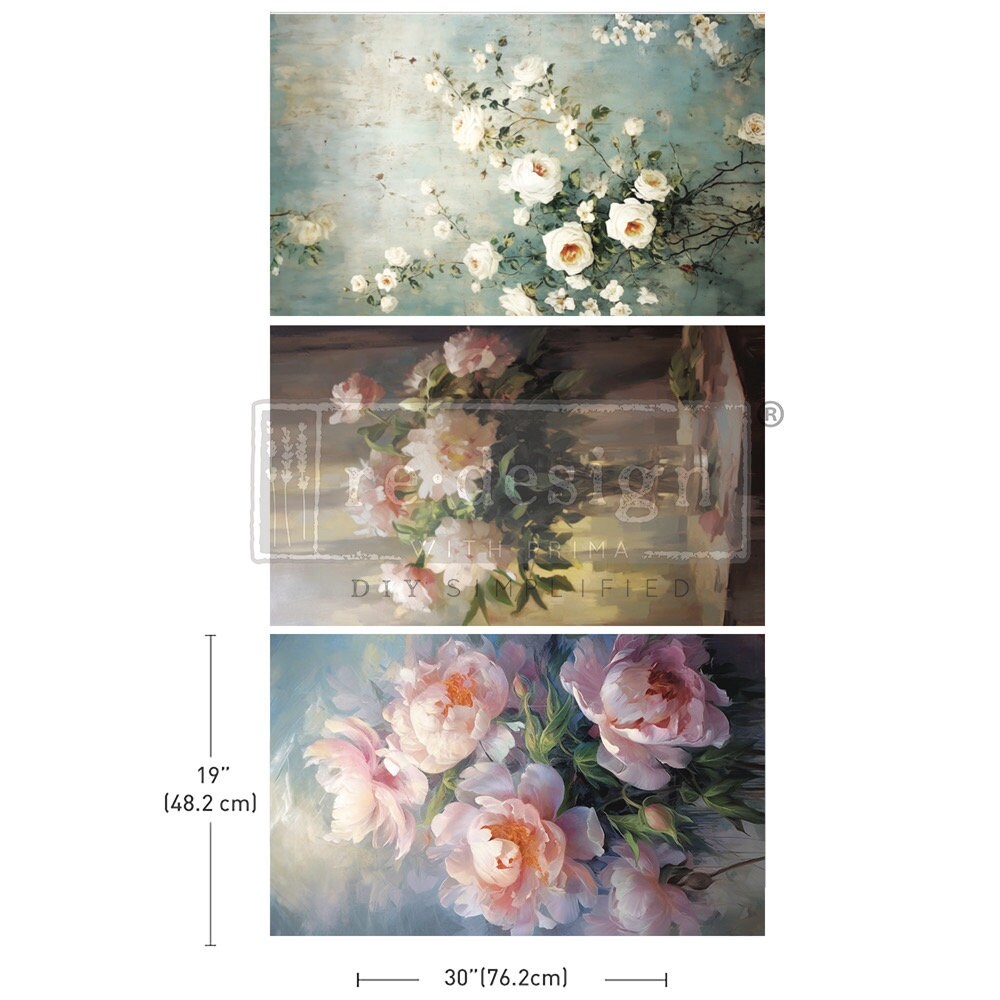 Decoupage Tissue Paper Pack - Bountiful Beauty | 3 sheets, 19.5”x 30” | Redesign with Prima