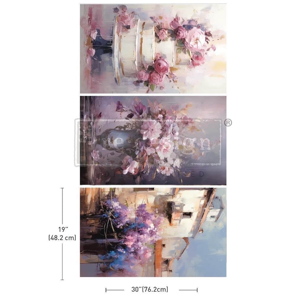 Decoupage Tissue Paper Pack - Lilac Lush | 3 sheets, 19.5”x 30” each | Redesign with Prima
