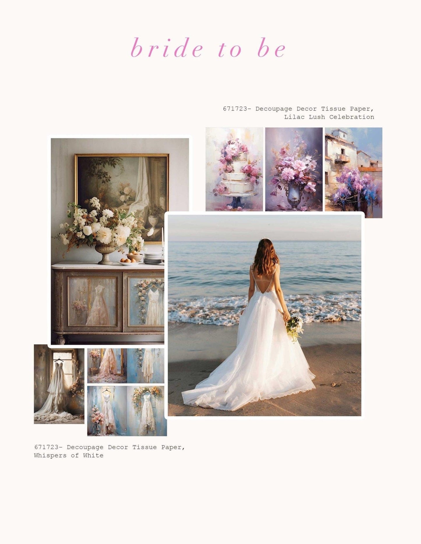 Decoupage Tissue Paper Pack - Whispers of White | 19.5”x 30” | Redesign with Prima