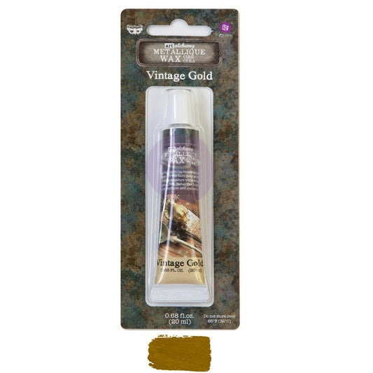 Metallic Wax - Vintage Gold | Finnabair| 20ml | Redesign with Prima |