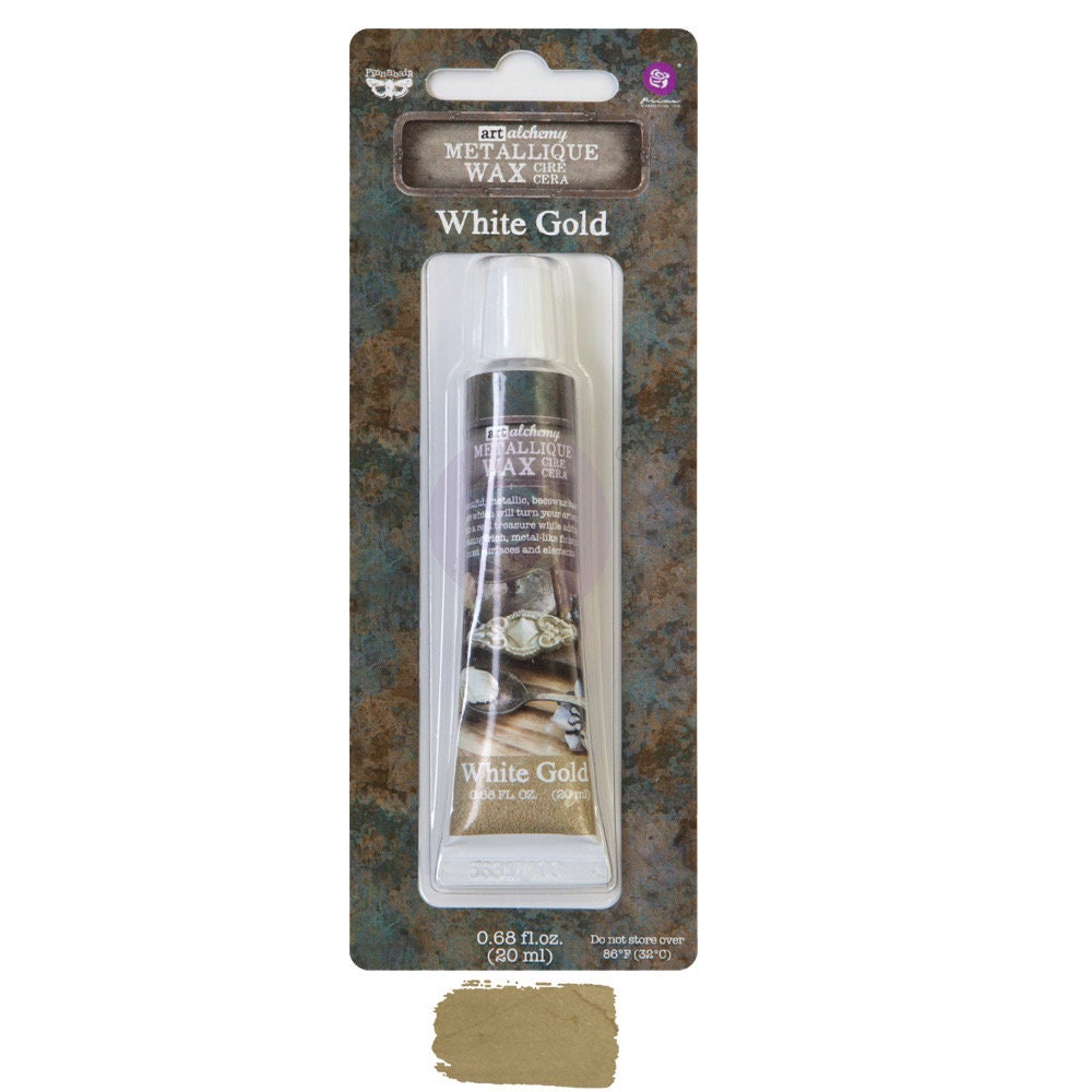 Metallic Wax - White Gold | 20ml | Finnabair | Redesign with Prima