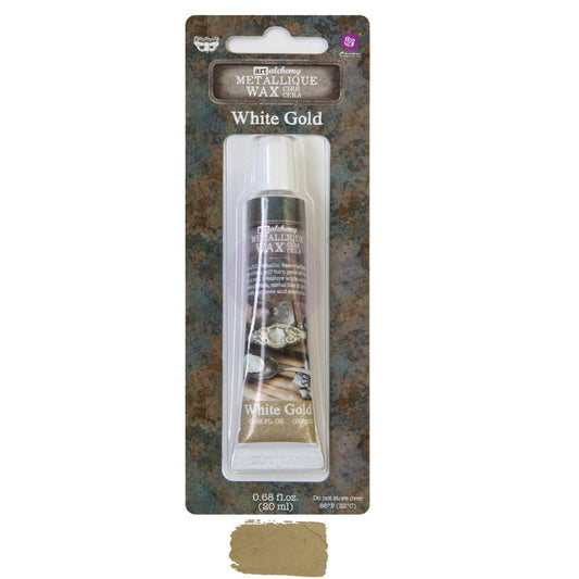 Metallic Wax - White Gold | 20ml | Finnabair | Redesign with Prima