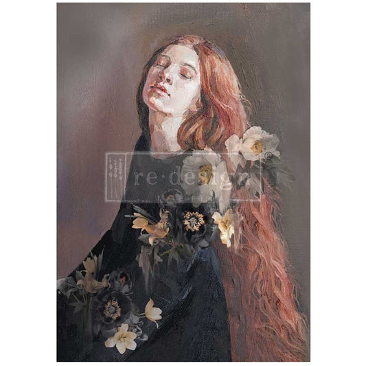 A1 Decoupage Fiber - Serene Thought | 1 pc, 23.4” x 33.1” | Redesign with Prima