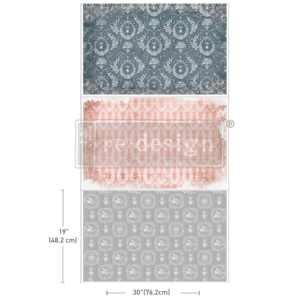 Decoupage Tissue Paper Pack - Delicate Charm | 3 sheets, 19.5”x 30” | Redesign with Prima