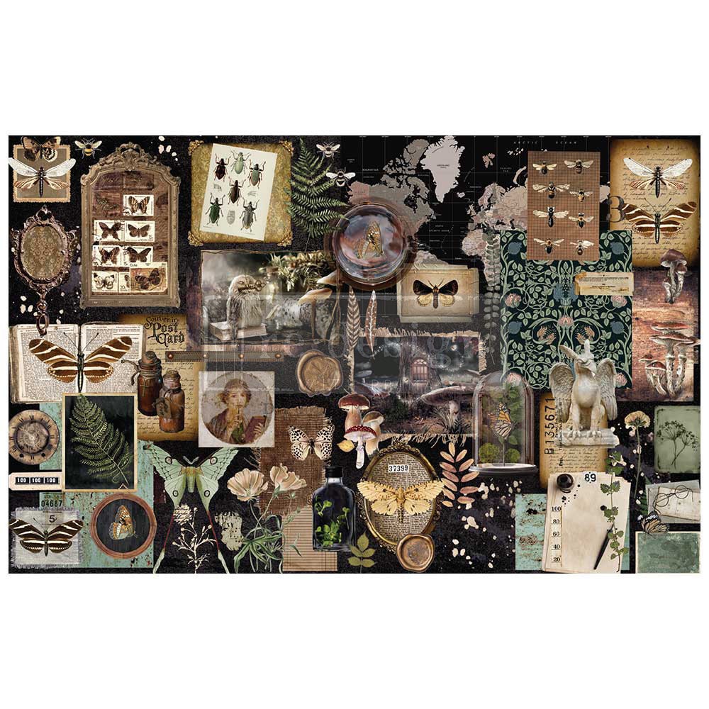 Decoupage Tissue Paper - Herbarium Notes | 19.5”x30” | Redesign with Prima
