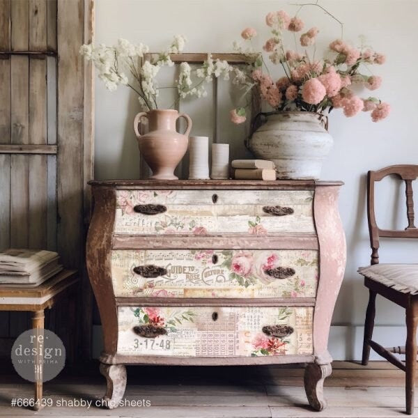 Decoupage Tissue Paper Pack - Shabby Chic | 3 sheets, 19.5”x 30” | Redesign with Prima