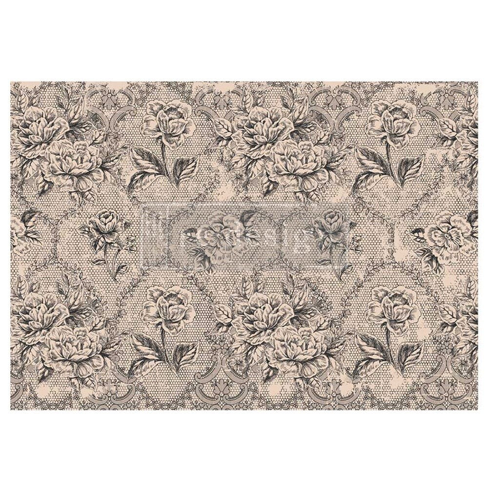 A1 Decoupage Fiber - Antique Laces | 1 sheet, 23.4”x33.1” | Redesign with Prima