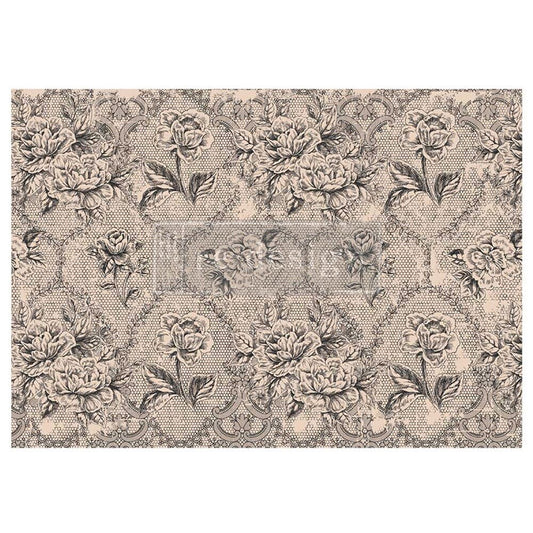 A1 Decoupage Fiber - Antique Laces | 1 sheet, 23.4”x33.1” | Redesign with Prima