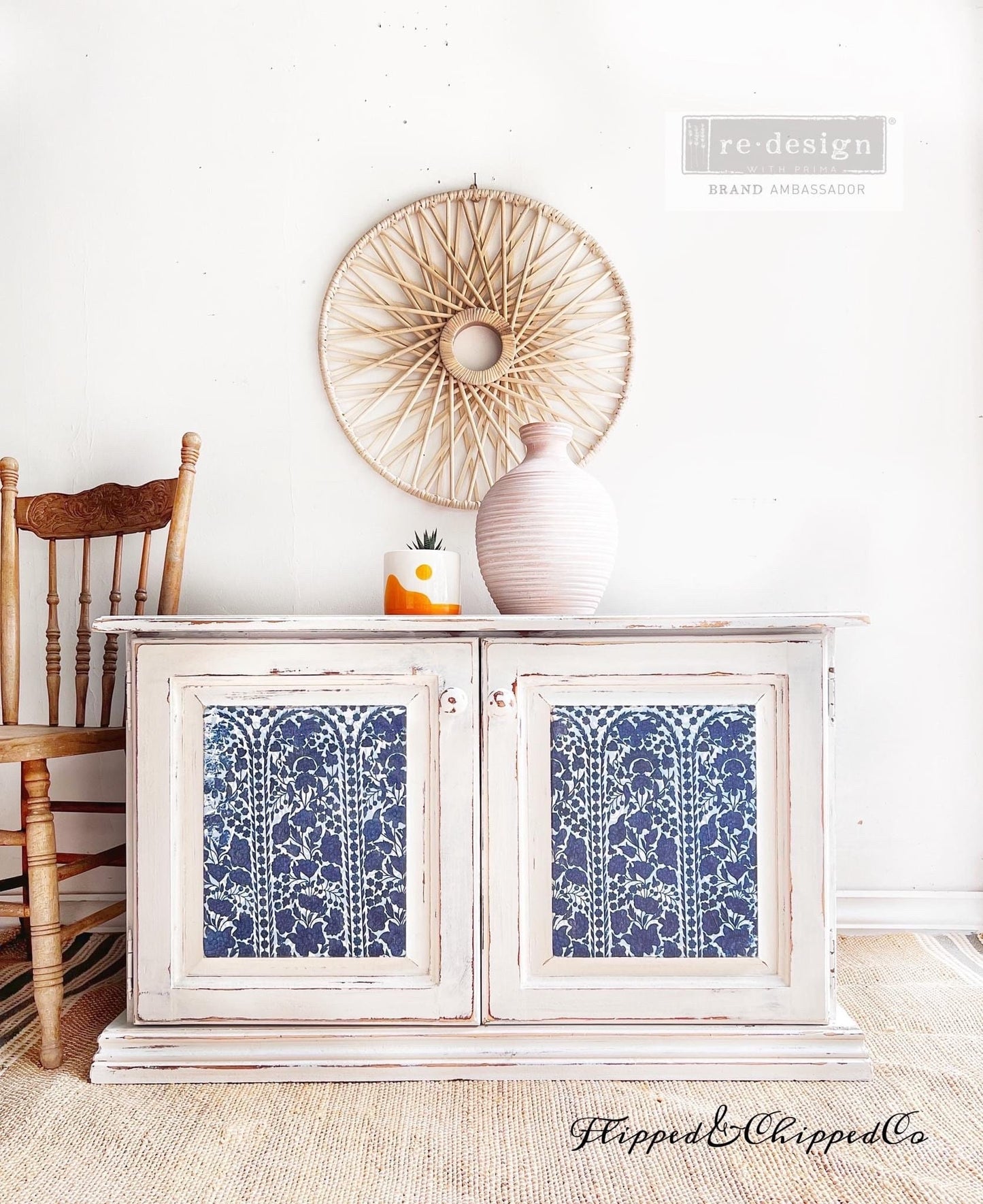 A1 Decoupage Fiber - The Blue House | 1 pc, 23.4” x 33.1” | Redesign with Prima