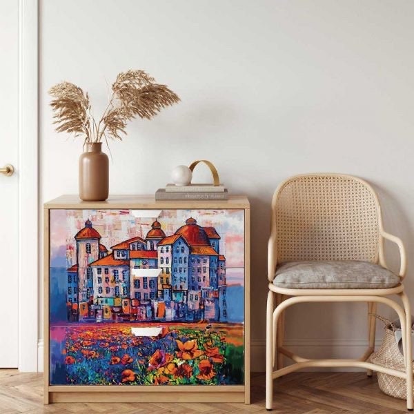 A1 Decoupage Fiber - Village in Color | 1 pc, 23.4” x 33.1” | Redesign with Prima