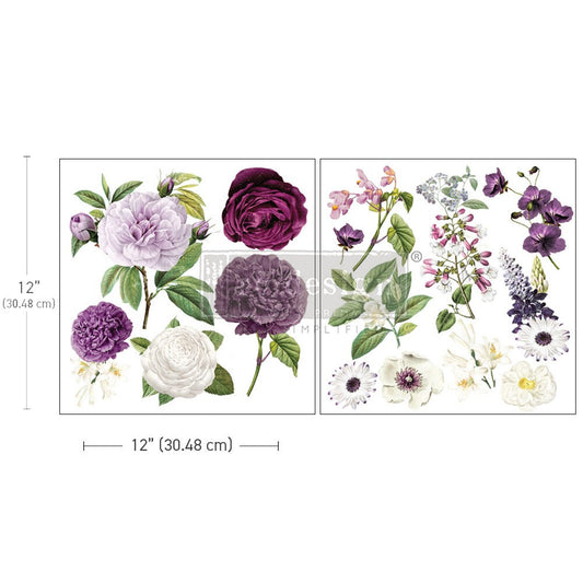 Maxi Decor Transfer® - Majestic Blooms | 12”x12” | Redesign with Prima