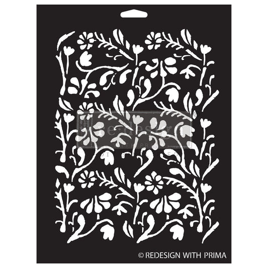 Little Meadow Decor Stencil | 1PC-Sheet Size 9”x12” | Redesign with Prima
