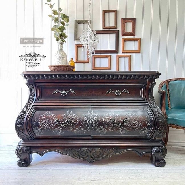 Large Decor Transfers® - Antique Damask | 24” x 35”, 2 sheets | Reduced Price | Redesign with Prima