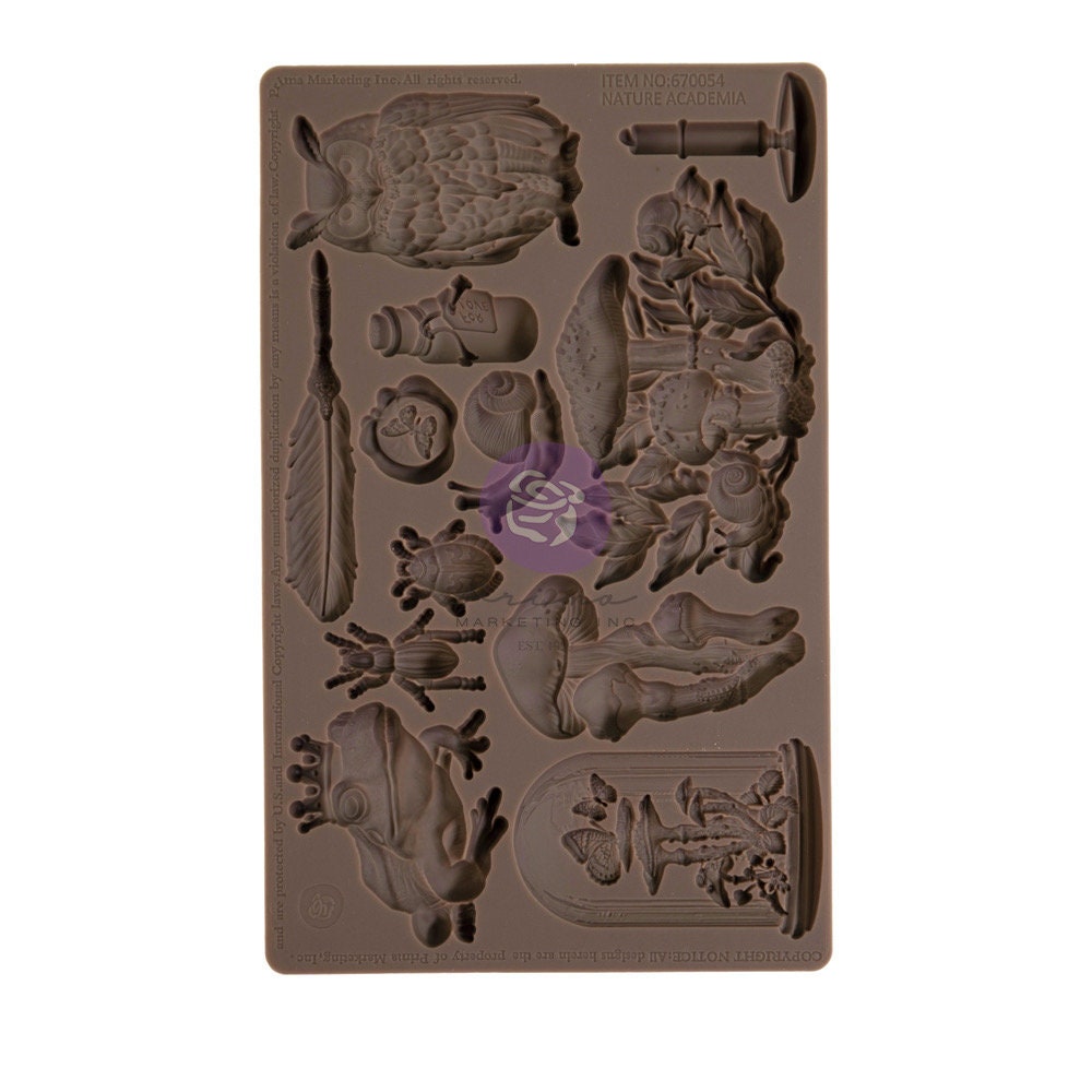 Nature Academia Decor Mould | 5”x8”x8mm | Prima Marketing Inc