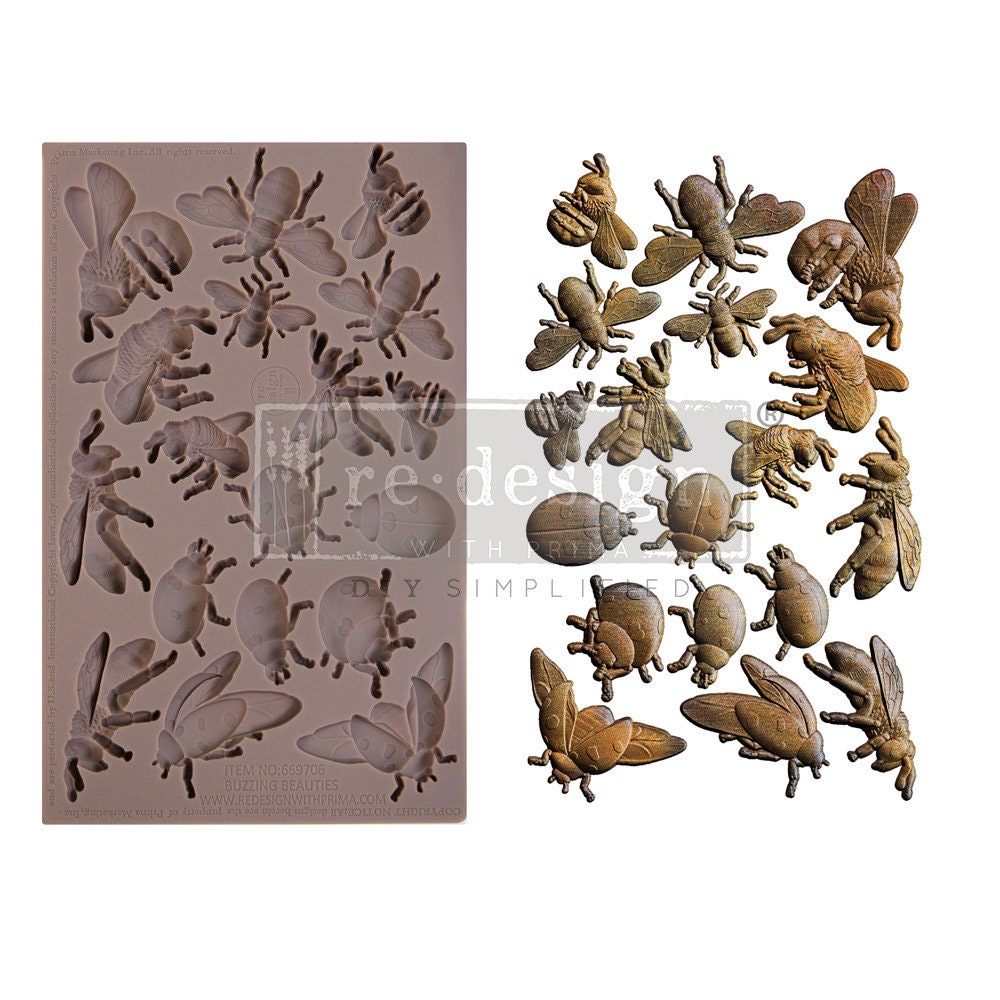 Decor Mould® - Buzzing Bees | 5”x8”x8mm | Redesign with Prima