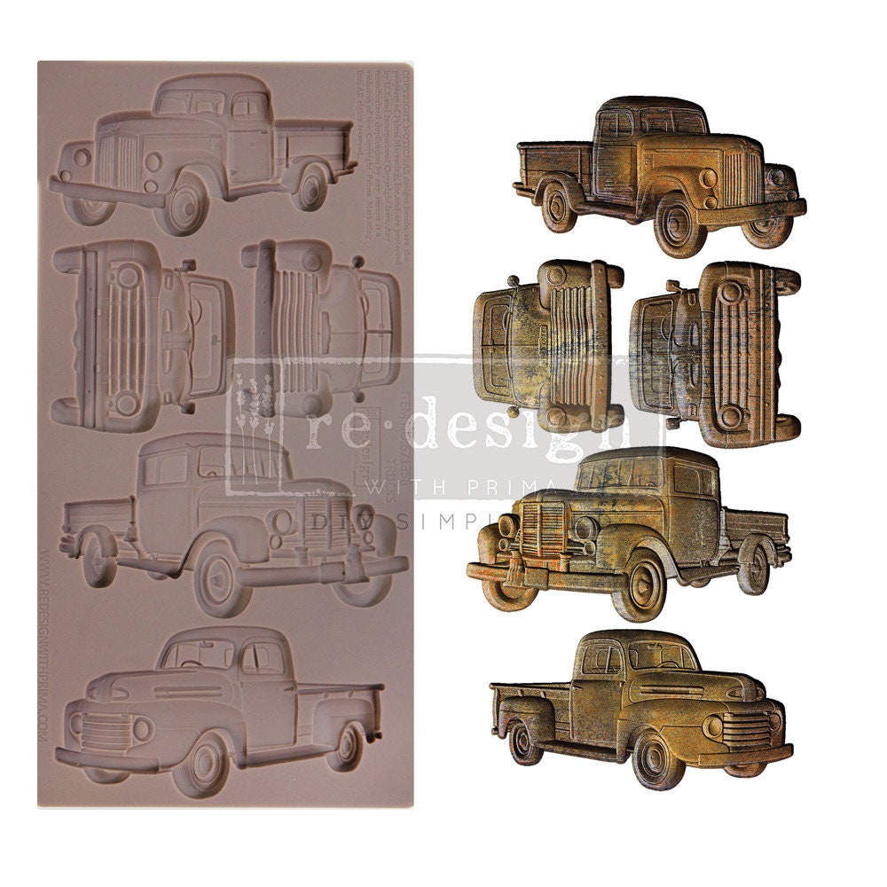 Decor Mould® - Trucks | 5”x10”x8mm | Redesign with Prima