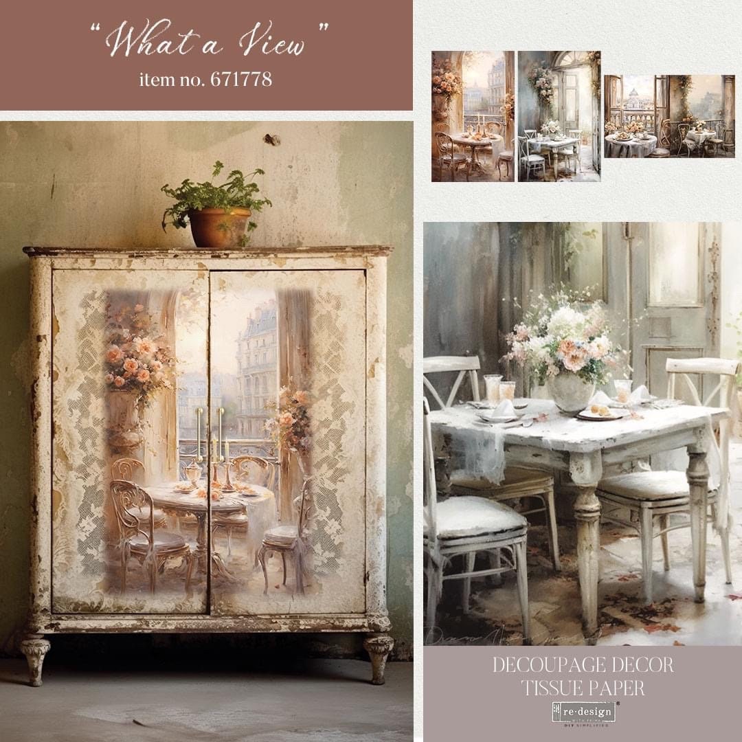 Decoupage Tissue Paper Pack - What a View | 19.5”x 30” | Redesign with Prima