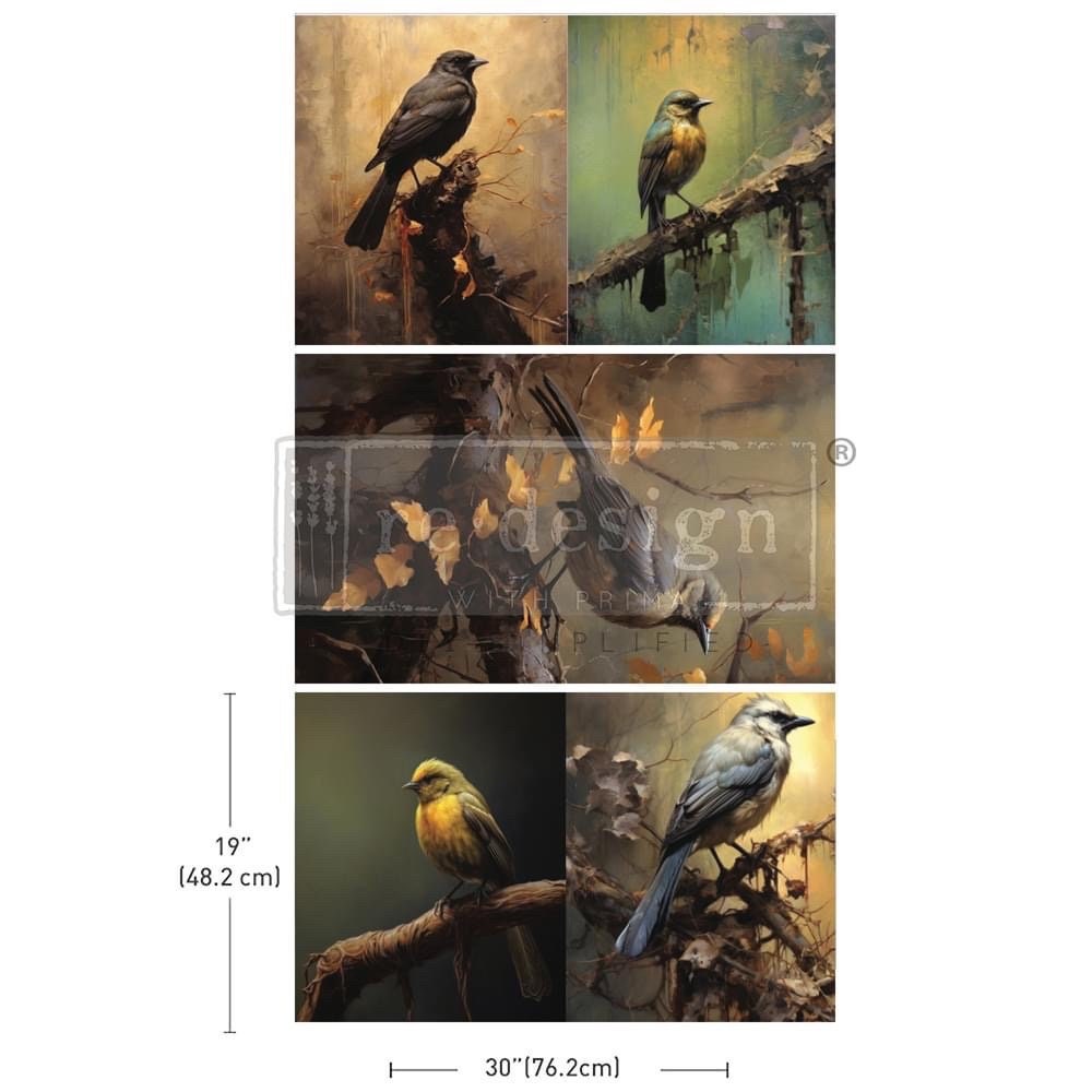 Decoupage Tissue Paper Pack - Avian Dreamscape | 19.5”x 30”, 3 sheets | Redesign with Prima