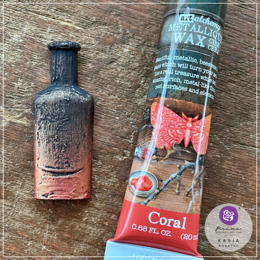 Metallic Wax - Coral | 20ml | Finnabair | Redesign with Prima