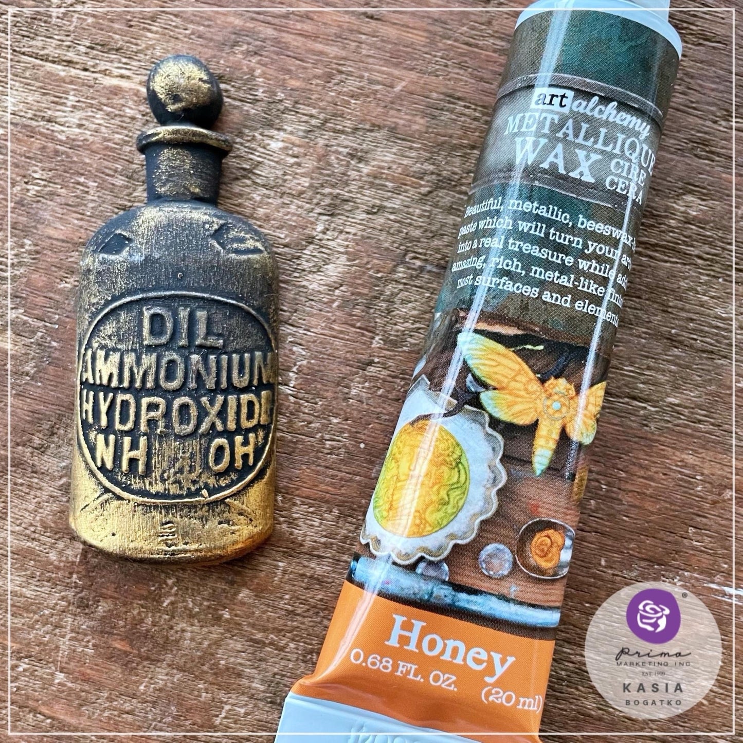 Honey Metallique Wax | Art Alchemy | Jan24 | 1 pc. .68oz (20ml) | Redesign with Prima | Finnabair