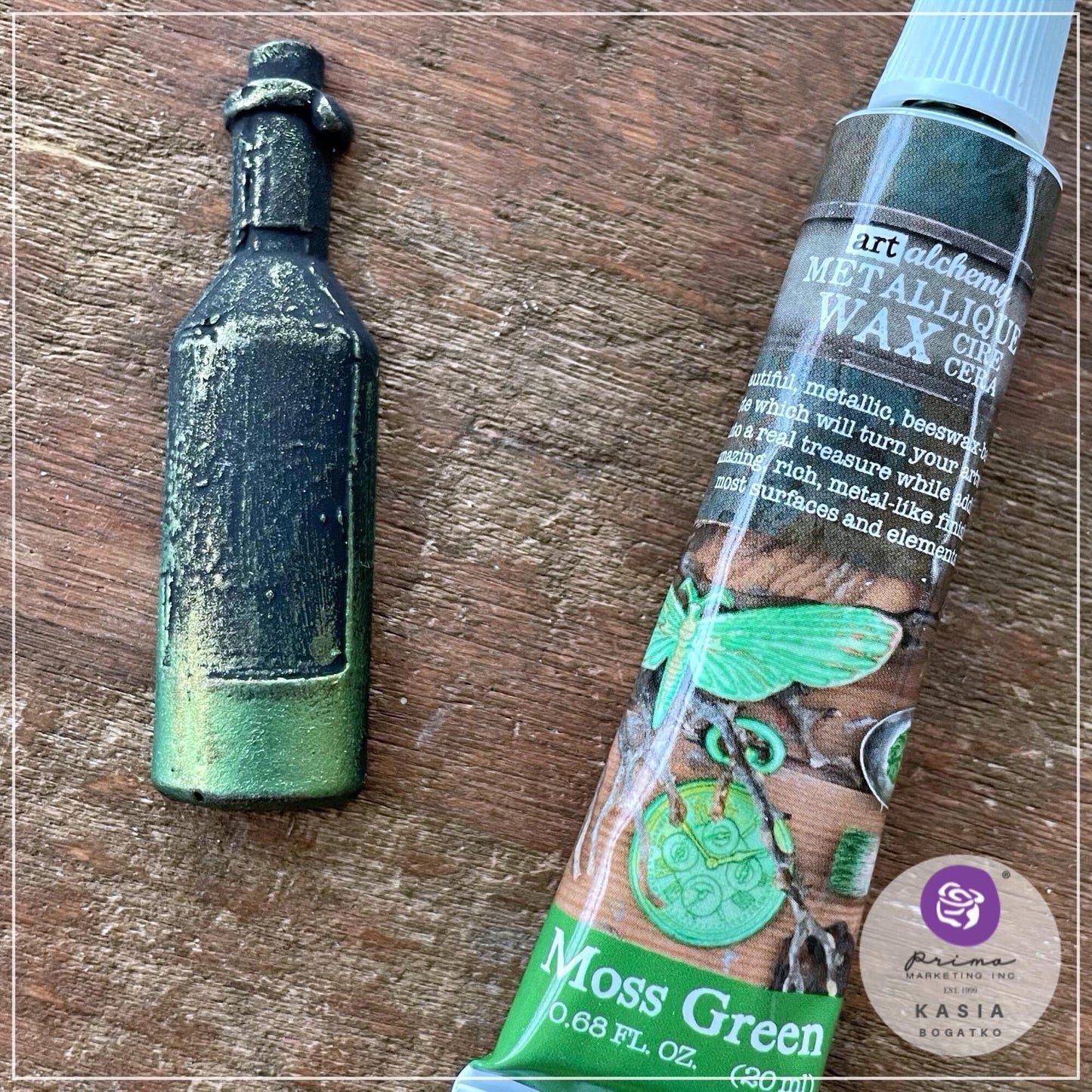 Metallic Wax - Moss Green | 20ml | Finnabair | Redesign with Prima
