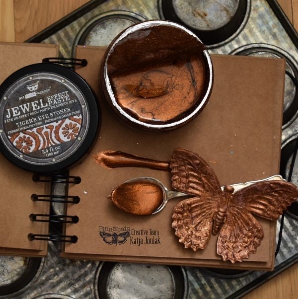 Jewel Effect Paste - Tiger’s Eye Stone | Art Extravagance | 1 Jar, 100ml | Redesign with Prima