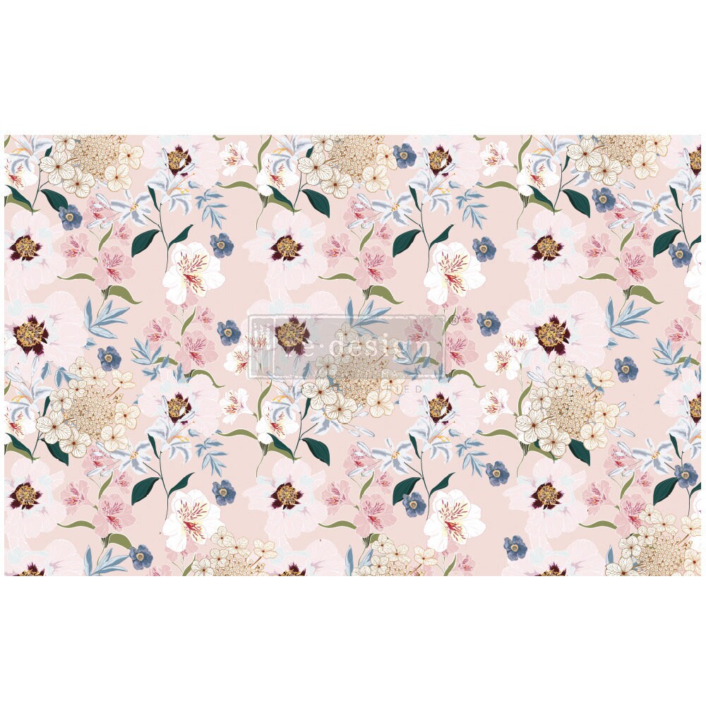 Decoupage Tissue Paper - Blush Floral | 19.5x30” | Redesign with Prima