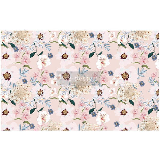 Decoupage Tissue Paper - Blush Floral | 19.5x30” | Redesign with Prima