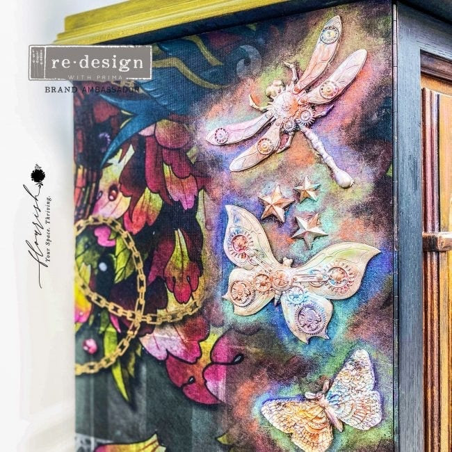 Decoupage Tissue Paper - Ink and Lace  | 19.5”x30” | Redesign with Prima