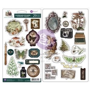 Nature Academia Collection Chipboard Stickers, 29 pcs | Scrapbooking | Prima Marketing