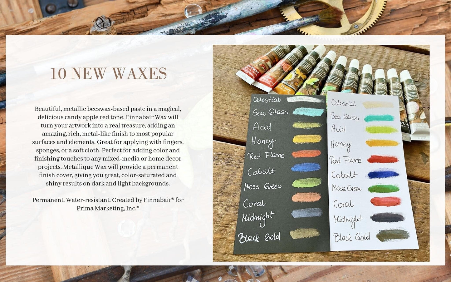 Metallic Wax - Celestial | 20ml | Finnabair | Redesign with Prima