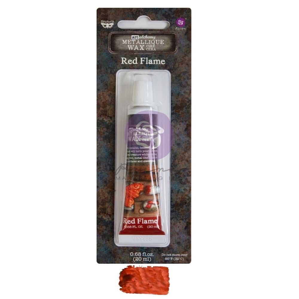 Metallic Wax - Red Flame | 1 tube, 20ml | Finnabair | Redesign with Prima
