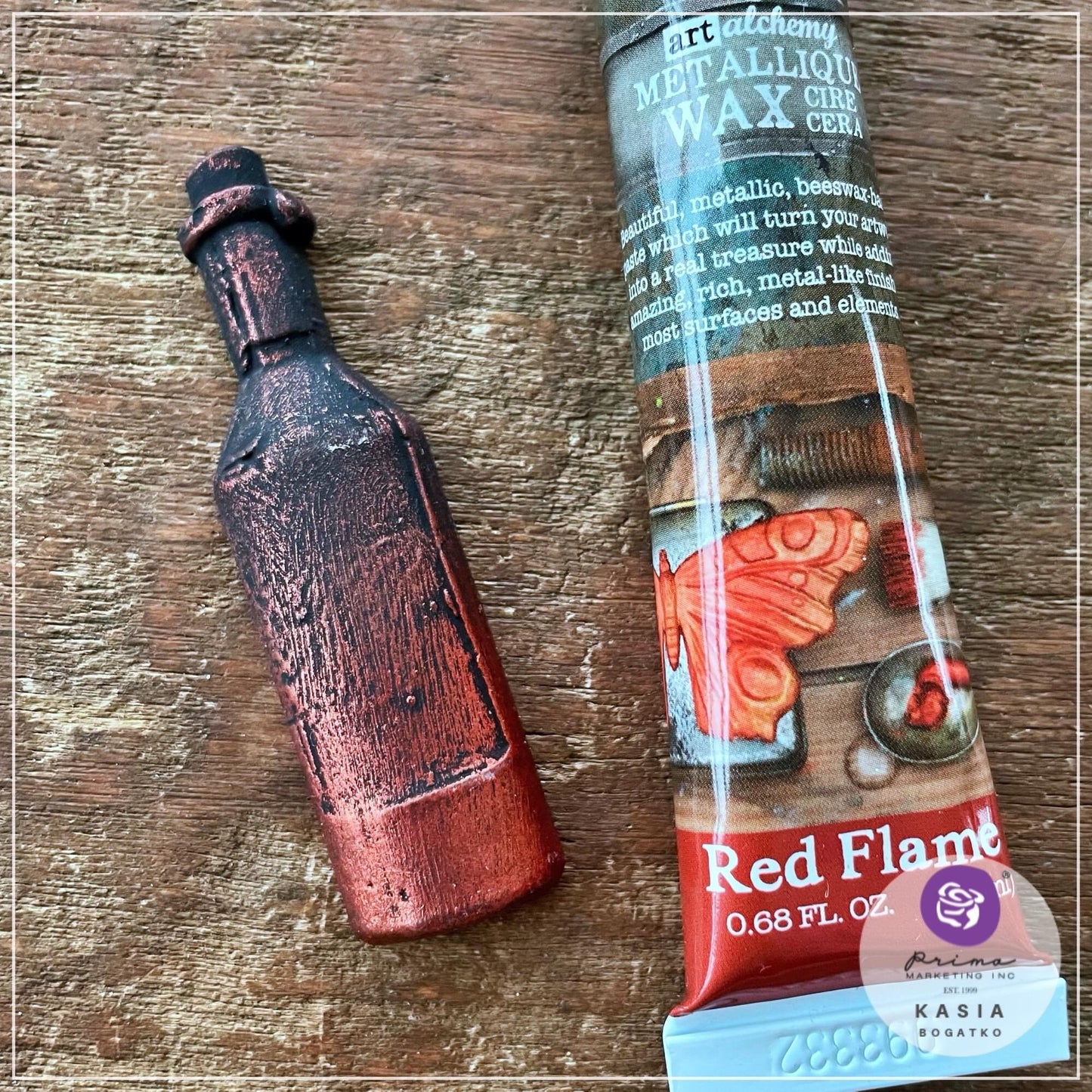 Metallic Wax - Red Flame | 1 tube, 20ml | Finnabair | Redesign with Prima
