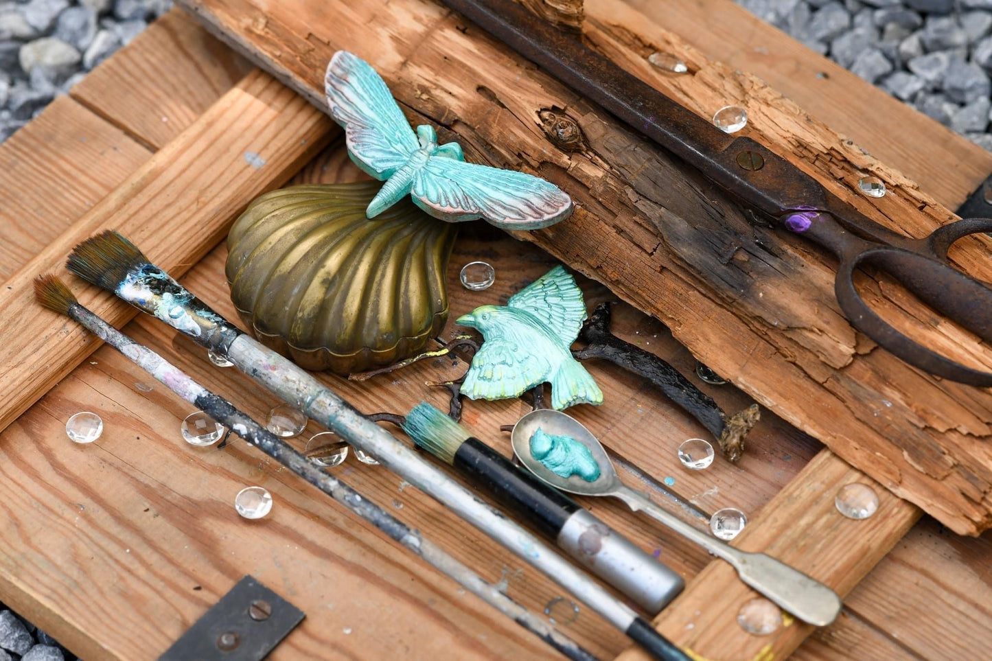 Metallic Wax - Sea Glass | Finnabair | 20ml | Redesign with Prima
