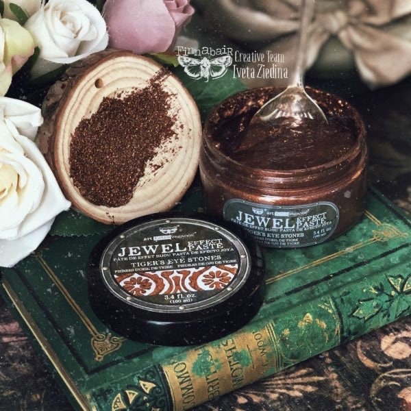 Jewel Effect Paste - Tiger’s Eye Stone | Art Extravagance | 1 Jar, 100ml | Redesign with Prima