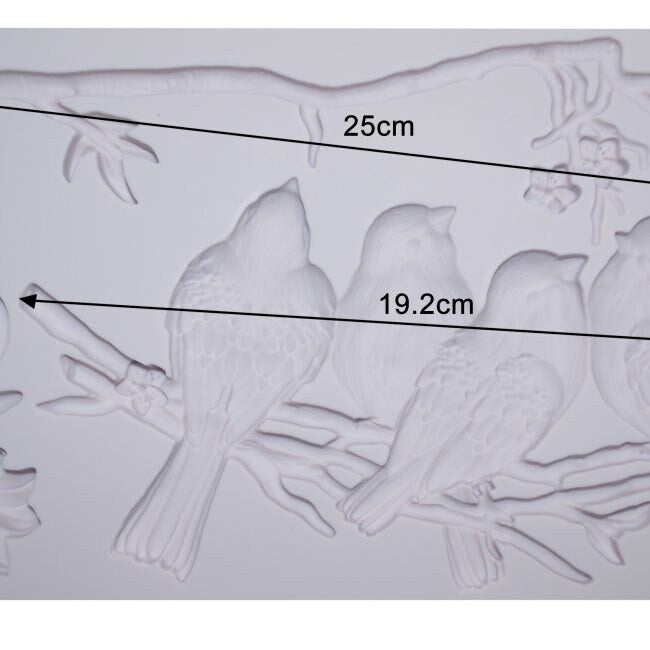 Decor Mould® - Avian Love | 1 pc, measures 5”x10” x8mm | Redesign with Prima