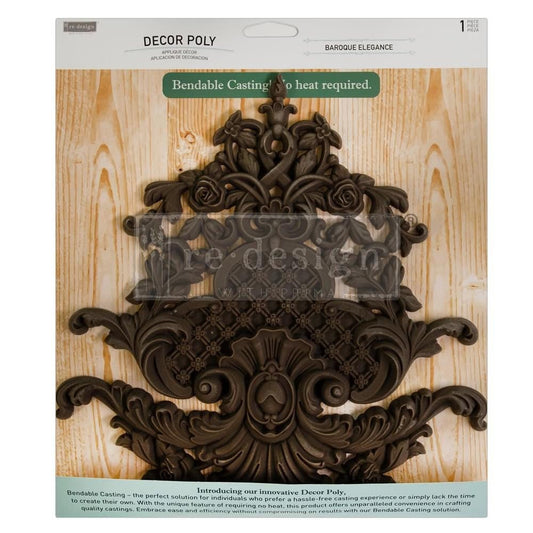 Décor Poly™ - Baroque Elegance | Bendable-10x9.89x0.49” | Furniture Appliqué | Redesign with Prima