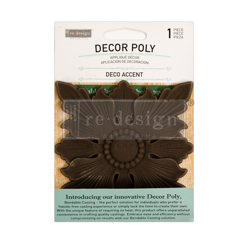 Décor Poly™ - Deco Accent | Bendable-4x4x0.275” | Furniture Appliqué | Redesign with Prima