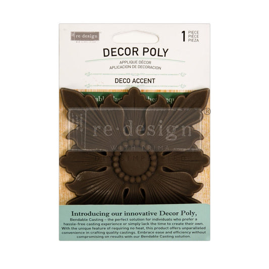Décor Poly™ - Deco Accent | Bendable-4x4x0.275” | Furniture Appliqué | Redesign with Prima