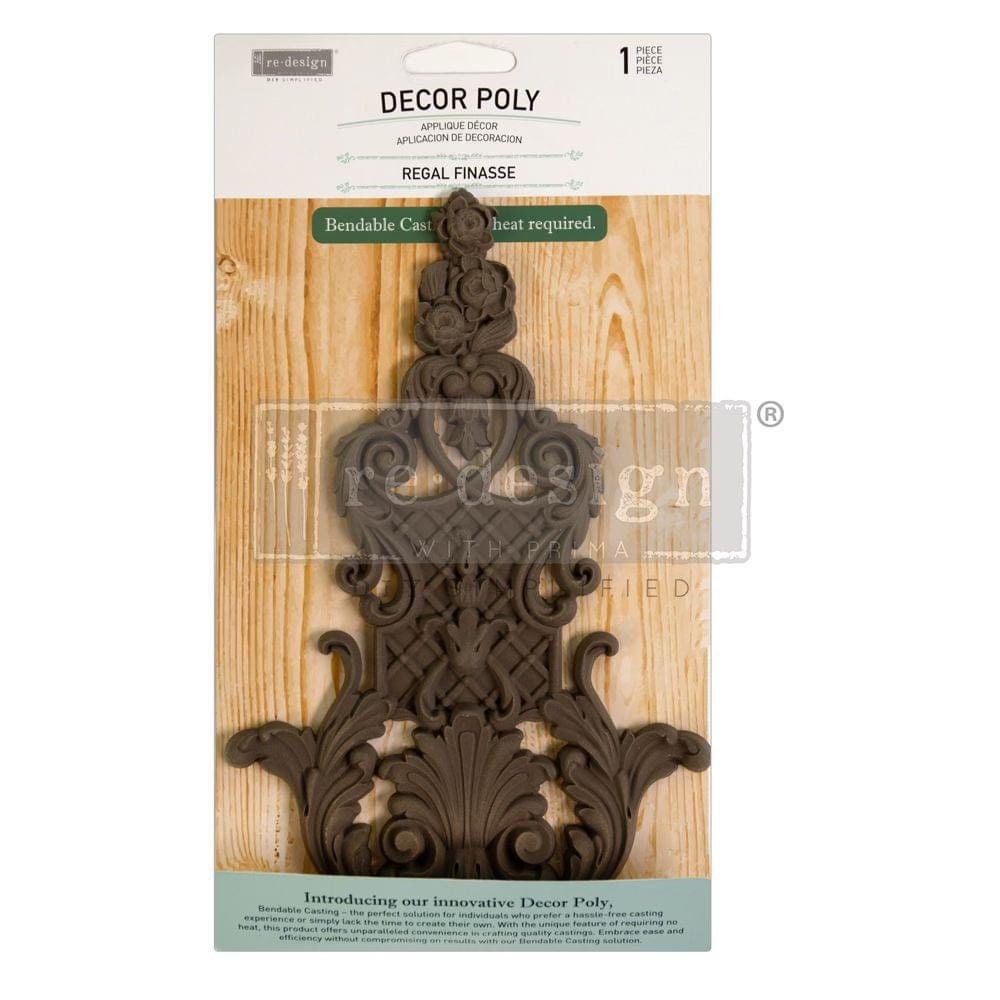 Décor Poly™ - Regal Finasse | Bendable appliqué | 1 pc, 8″X5.2″X0.33″  | Redesign with Prima