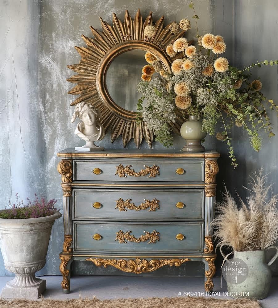 Décor Poly™ - Royal Decorum | Bendable-11x3.3x0.28” | Furniture Applique | Redesign with Prima