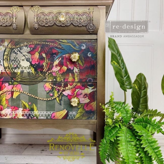 Decoupage Tissue Paper - Ink and Lace  | 19.5”x30” | Redesign with Prima