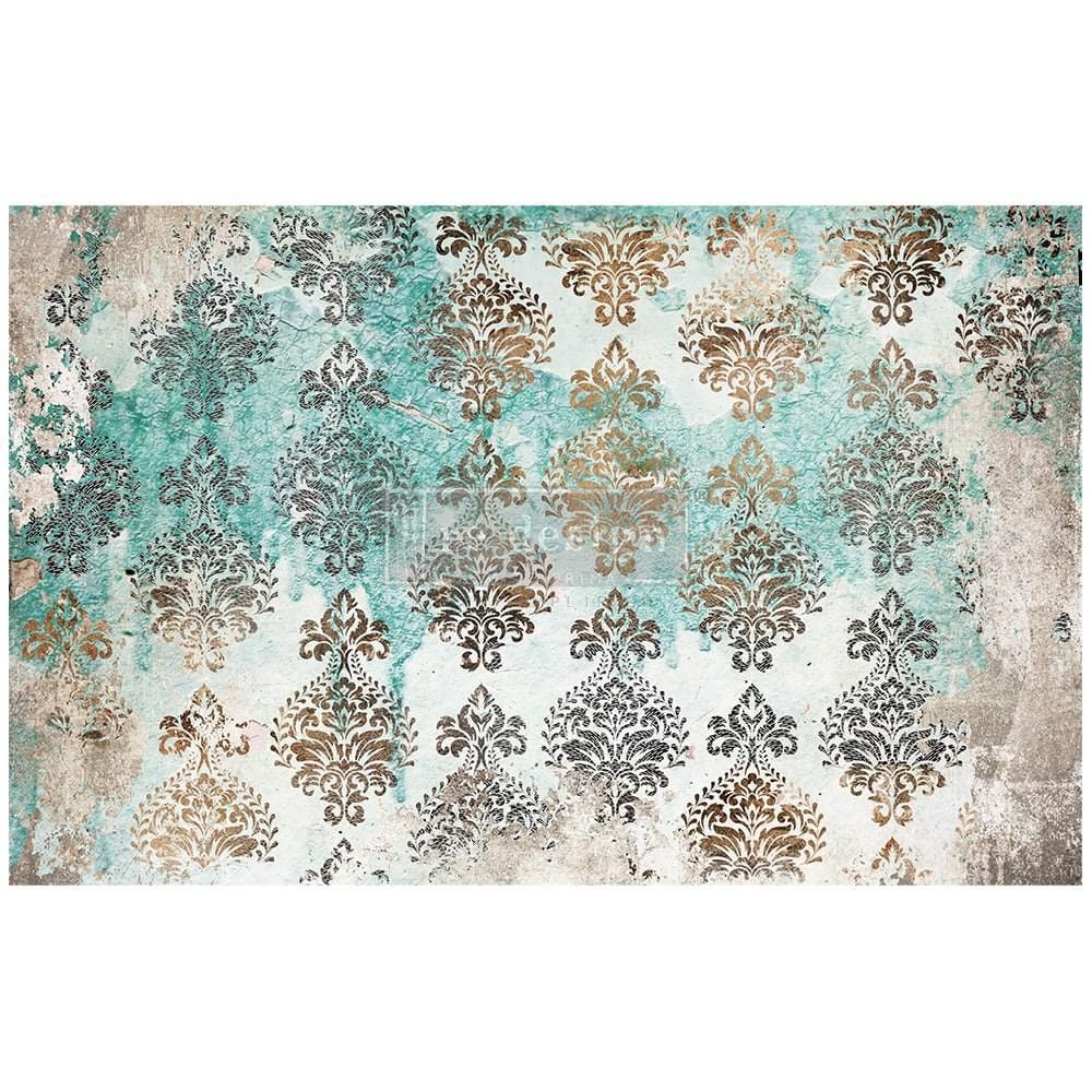 Decoupage Tissue Paper - Patina Flourish | 19.5x30” | Redesign with Prima